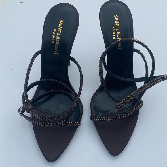 Saint Laurent Ava Sandals with rhinestones - Picture 8 of 11